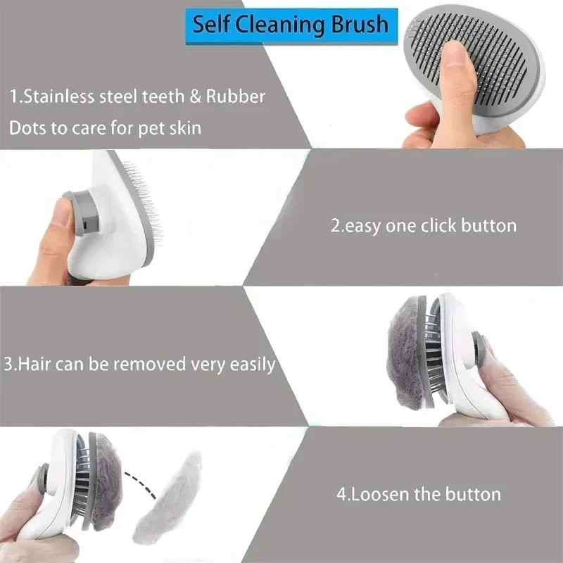 Self-Cleaning Pet Hair Brush 6