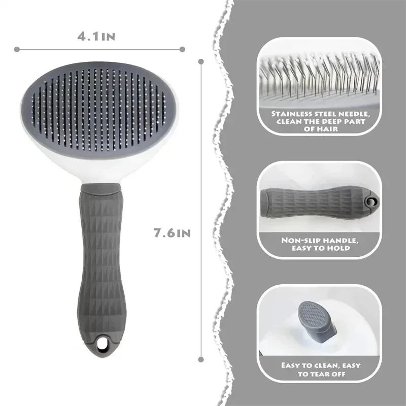 Self-Cleaning Pet Hair Brush 4