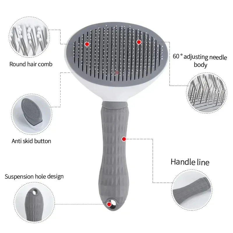 Self-Cleaning Pet Hair Brush 5